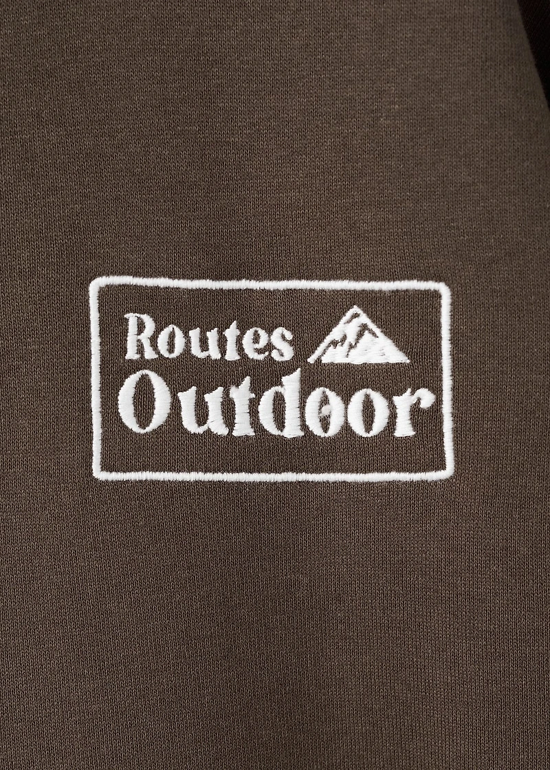 Embroidered cotton sweatshirt