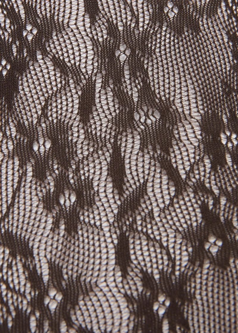 Floral lace stockings