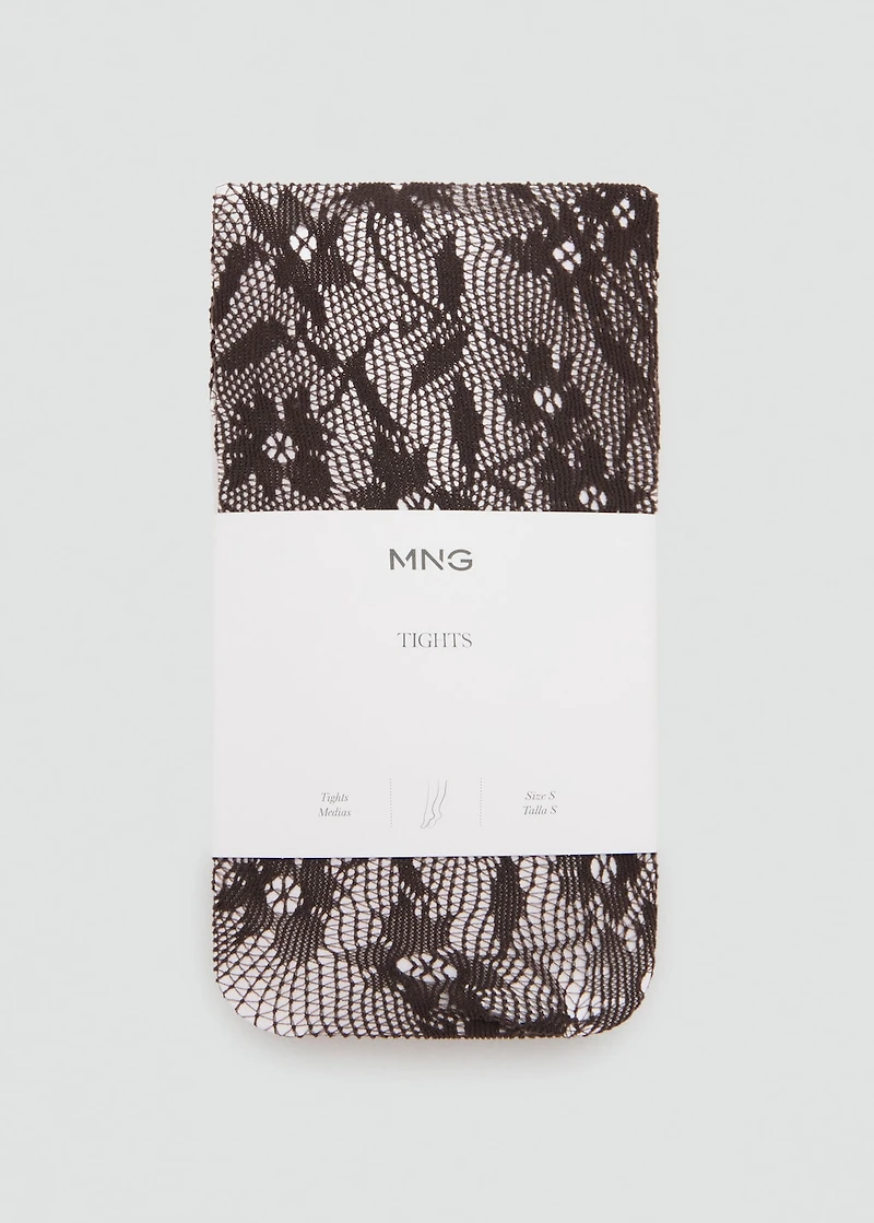 Floral lace stockings