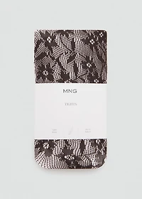 Floral lace stockings