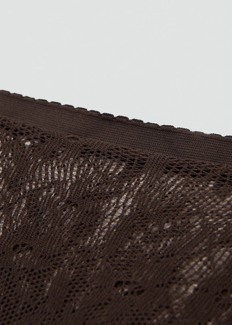 Floral lace stockings