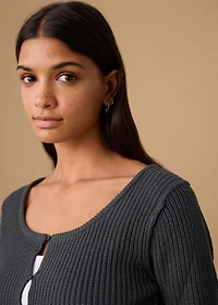 Knitted button cardigan