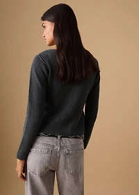 Knitted button cardigan