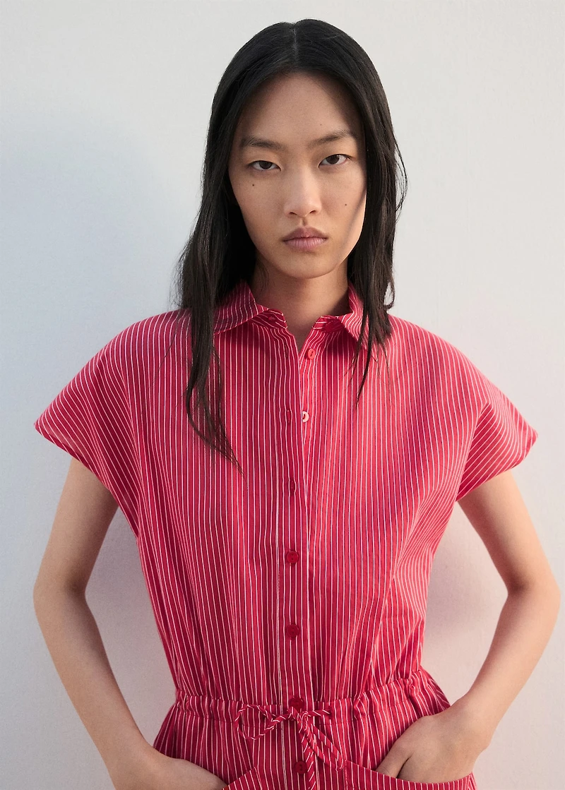 Striped shirt dress