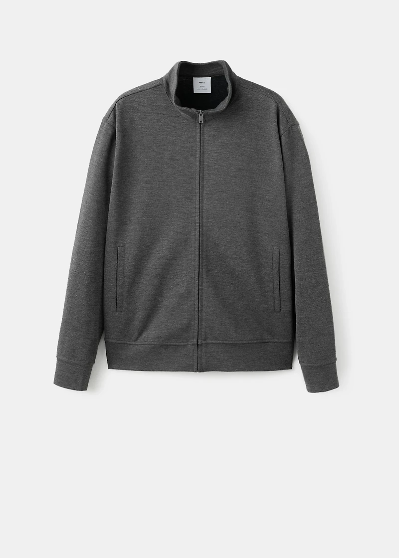 Regular-fit zip-up hoodie