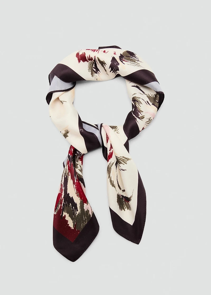 Flowers printed scarf