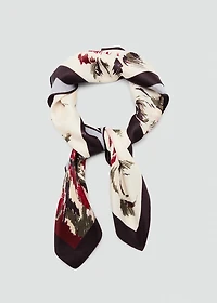 Flowers printed scarf