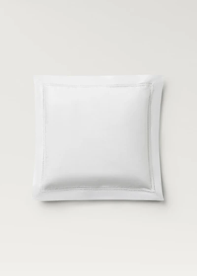 Two cotton percale pillowcases with inset 60x60 cm