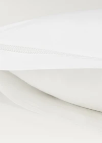 Two cotton percale pillowcases with inset 60x60 cm