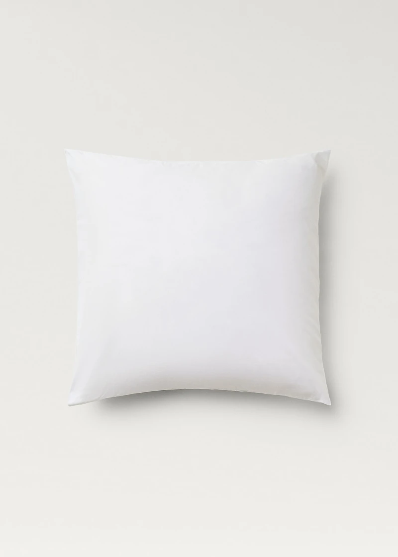Two cotton percale pillowcases 60x60cm