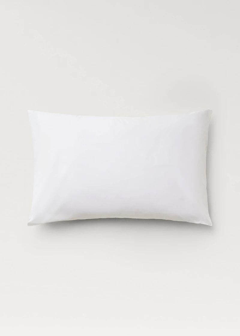Two cotton percale pillowcases 50x75cm