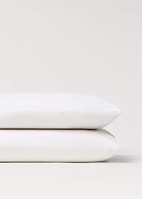 Two cotton percale pillowcases 50x75cm