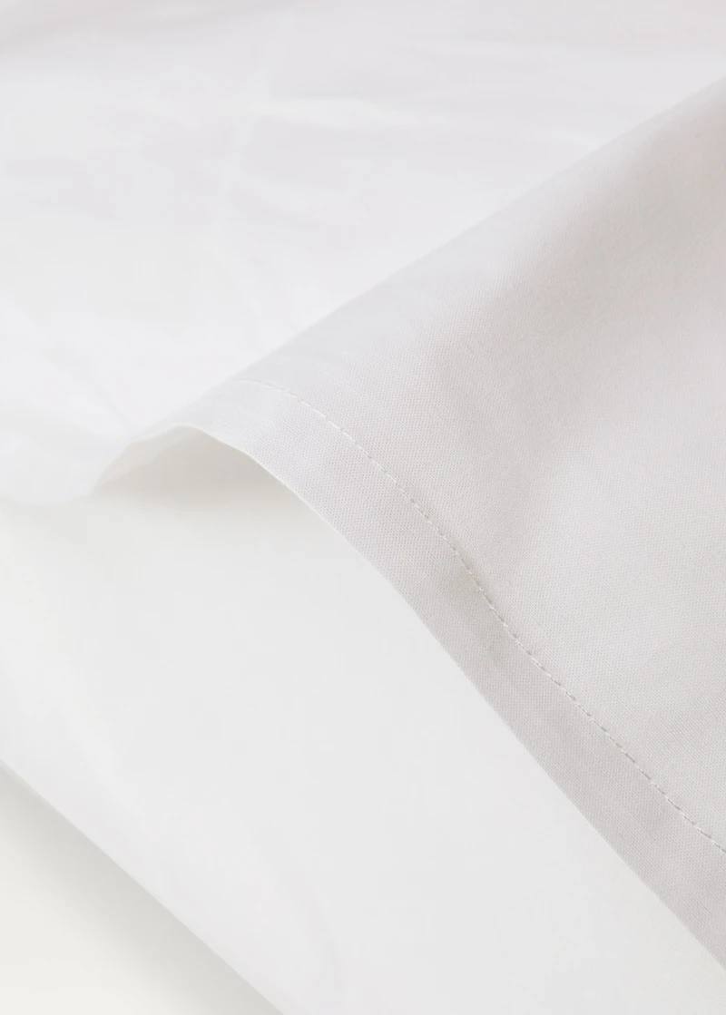 Two cotton percale pillowcases 50x75cm