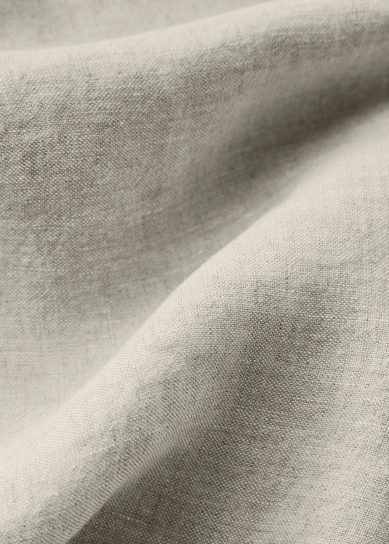 Washed linen fitted sheet for 150 cm bed