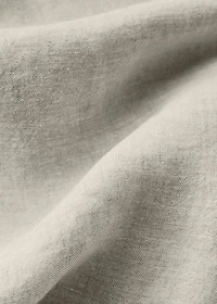 Washed linen fitted sheet for 150 cm bed