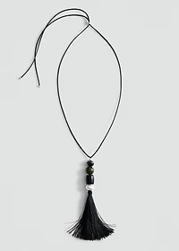 Fringed bead necklace