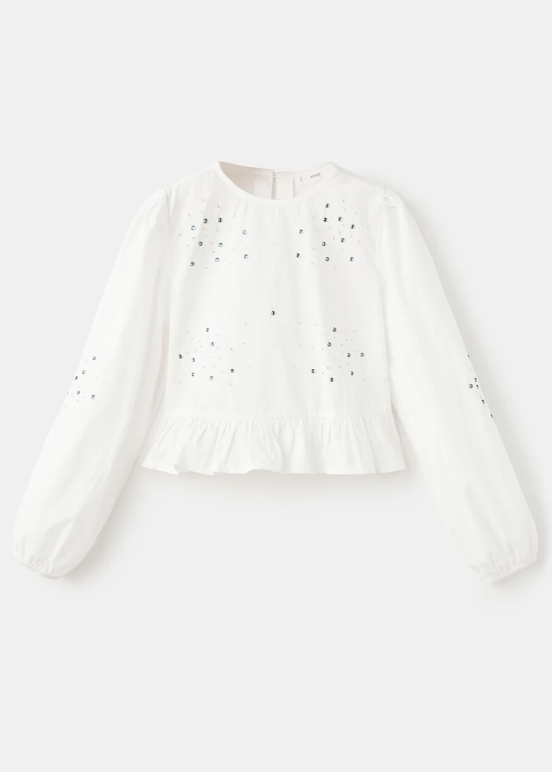 Beaded embroidered blouse