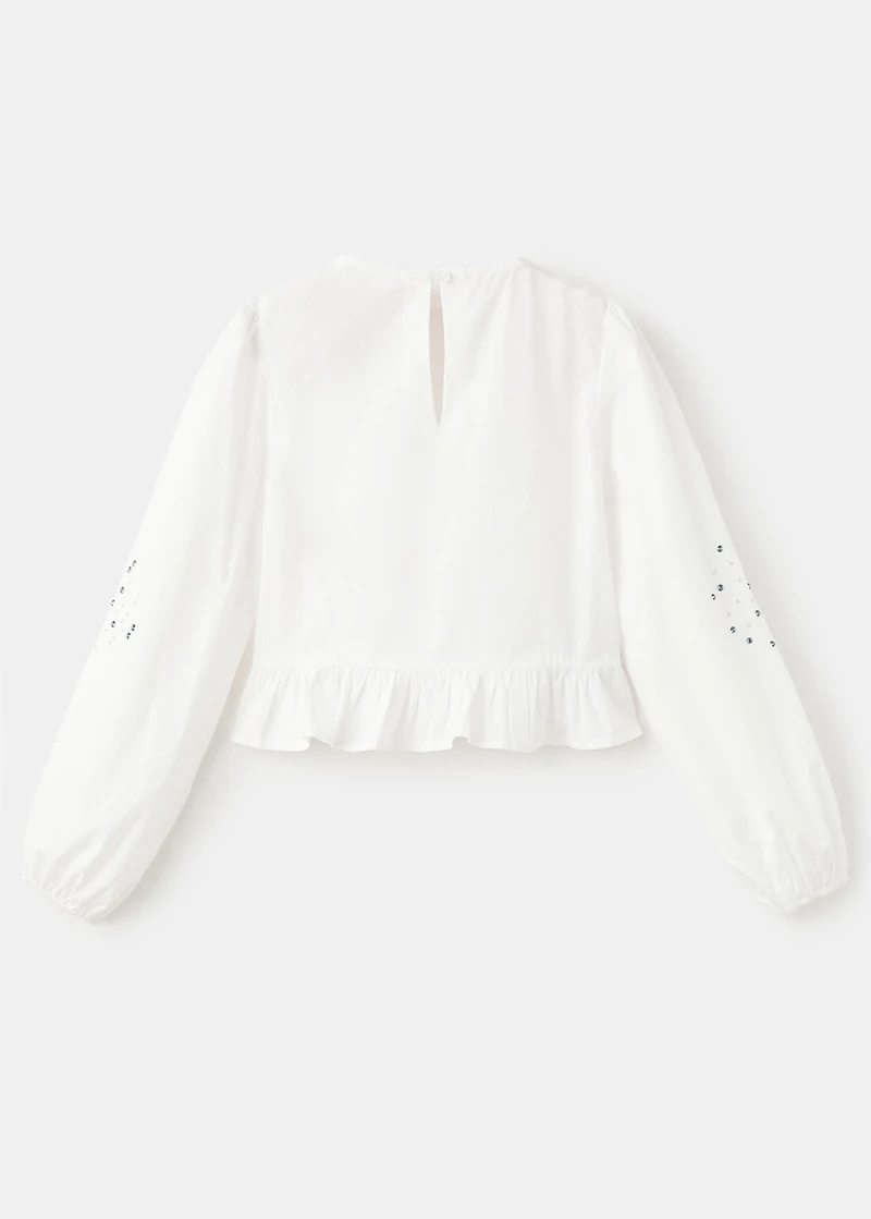 Beaded embroidered blouse