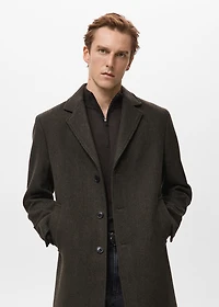Lightweight recycled wool coat