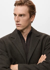 Lightweight recycled wool coat