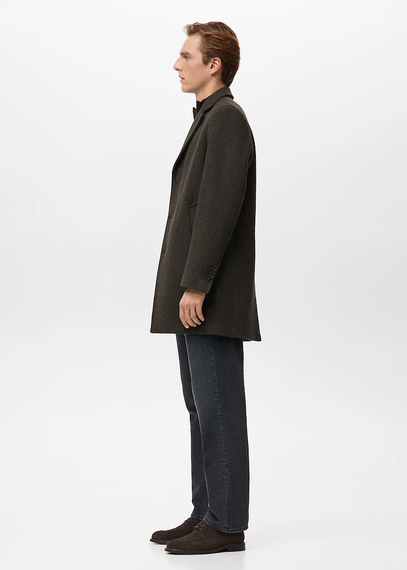 Lightweight recycled wool coat