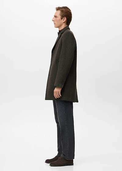 Lightweight recycled wool coat