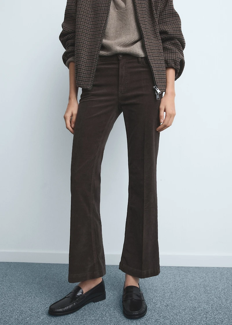 Corduroy flared jeans