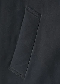 Quilted jacket with corduroy collar