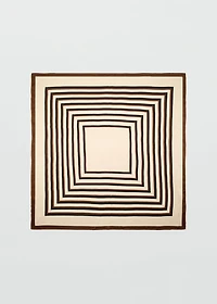 Geometric stripe-print scarf