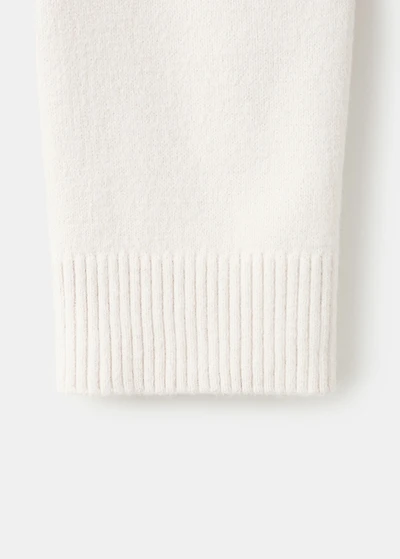 Perkins-neck sweater with button