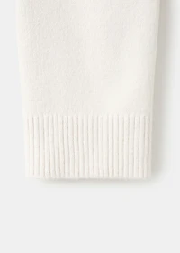 Perkins-neck sweater with button