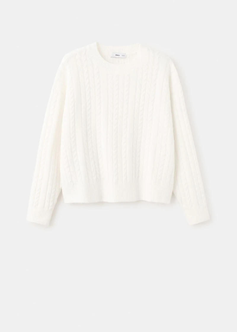 Braided knitted sweater