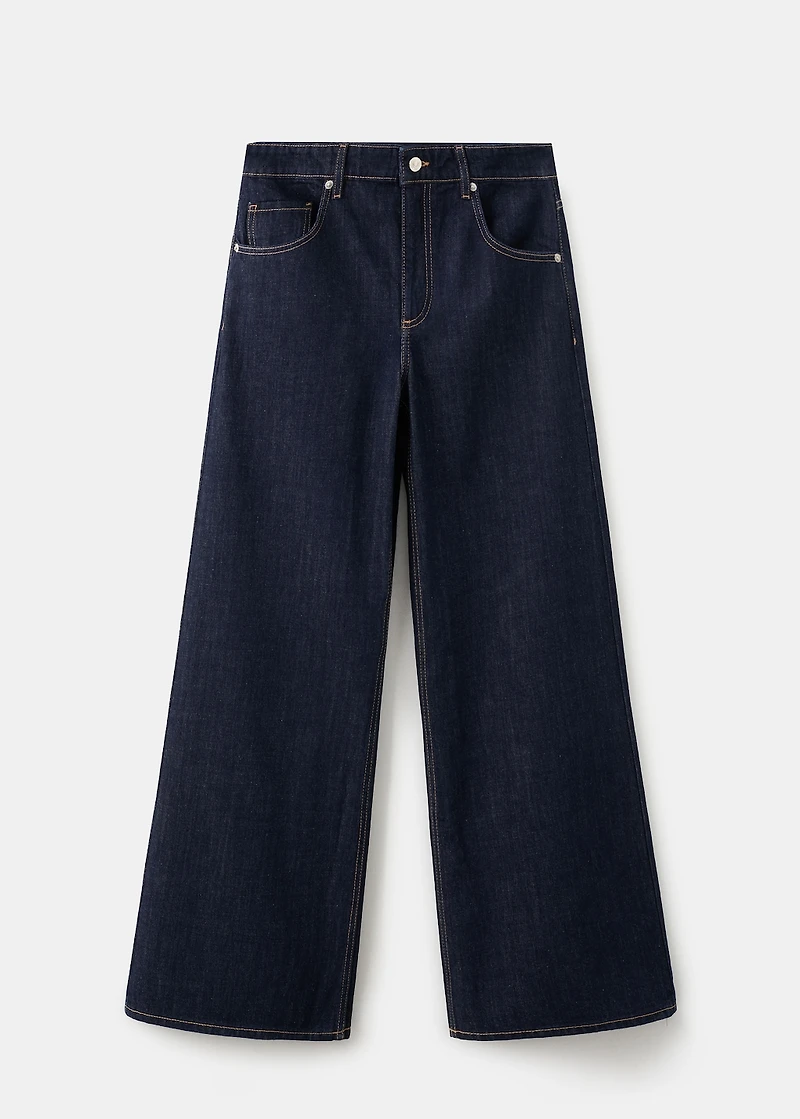 Low-rise wide-leg jeans