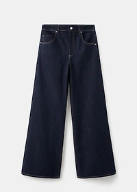 Low-rise wide-leg jeans