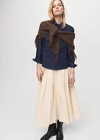 Denim shirt with flap pockets