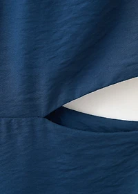 Crinkled-effect dress with cut-out