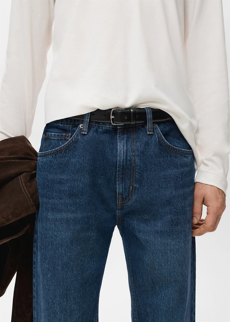 Moby straight-fit dark-wash jeans