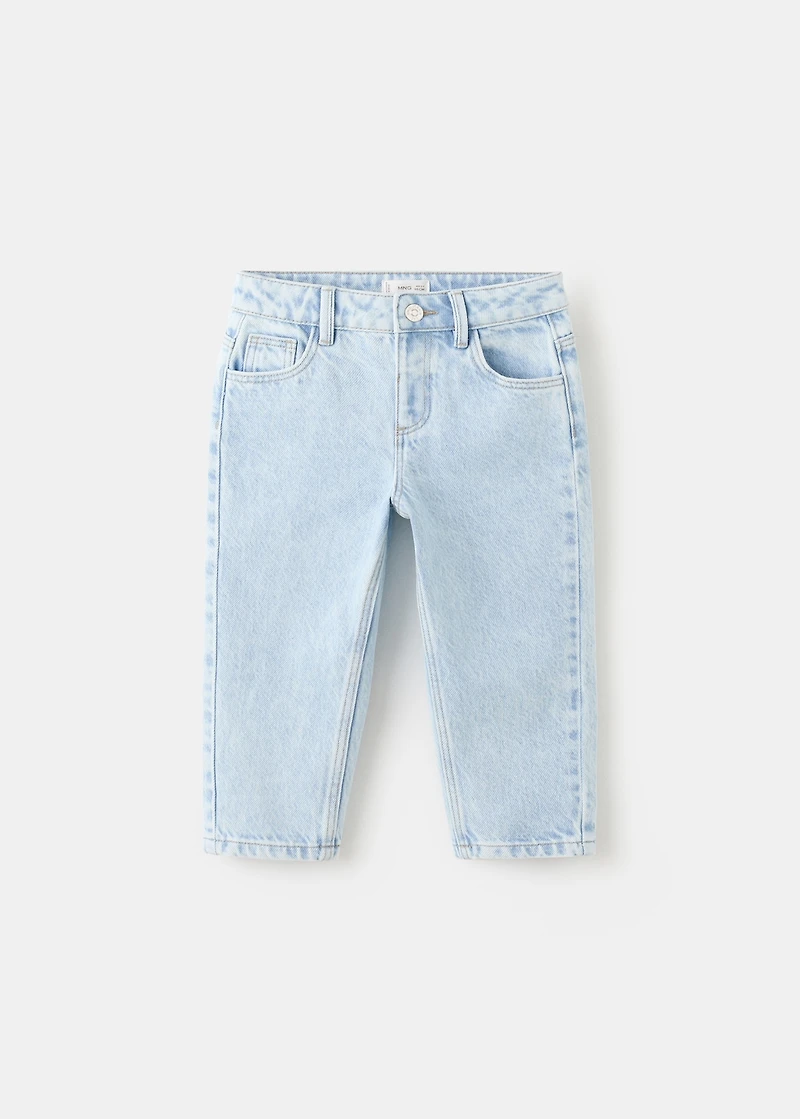 Straight cotton jeans