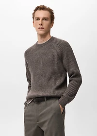 Wool-blend rib-knit sweater