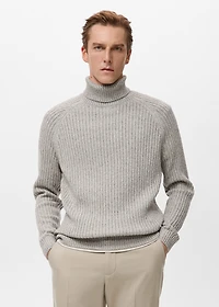 Wool-blend turtleneck sweater