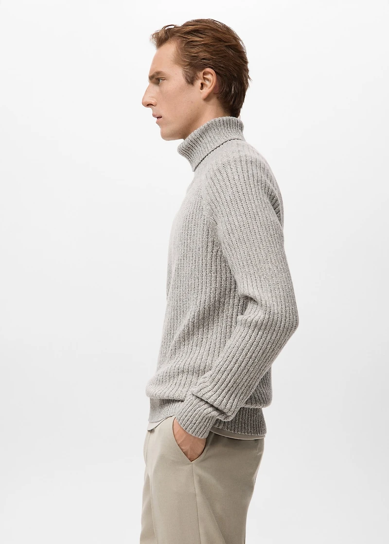 Wool-blend turtleneck sweater