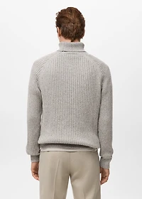 Wool-blend turtleneck sweater