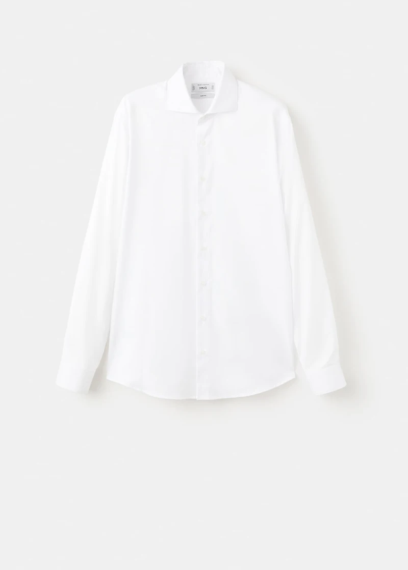 Slim-fit cotton suit shirt