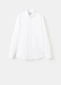 Slim-fit cotton suit shirt