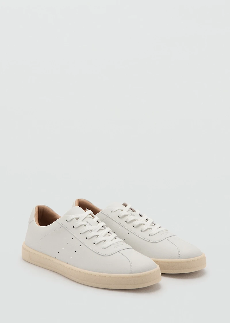 Leather panel sneaker