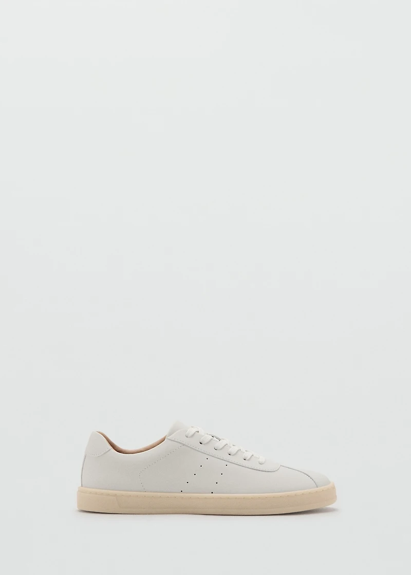 Leather panel sneaker