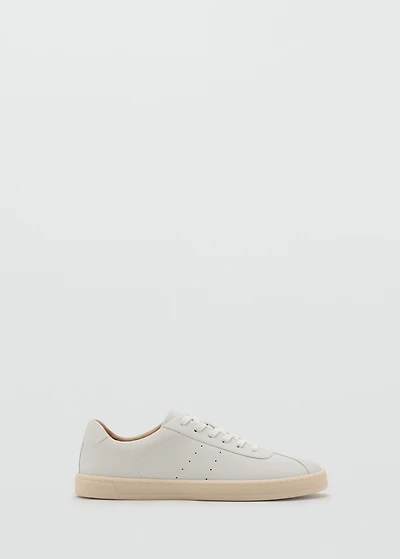 Leather panel sneaker