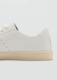 Leather panel sneaker