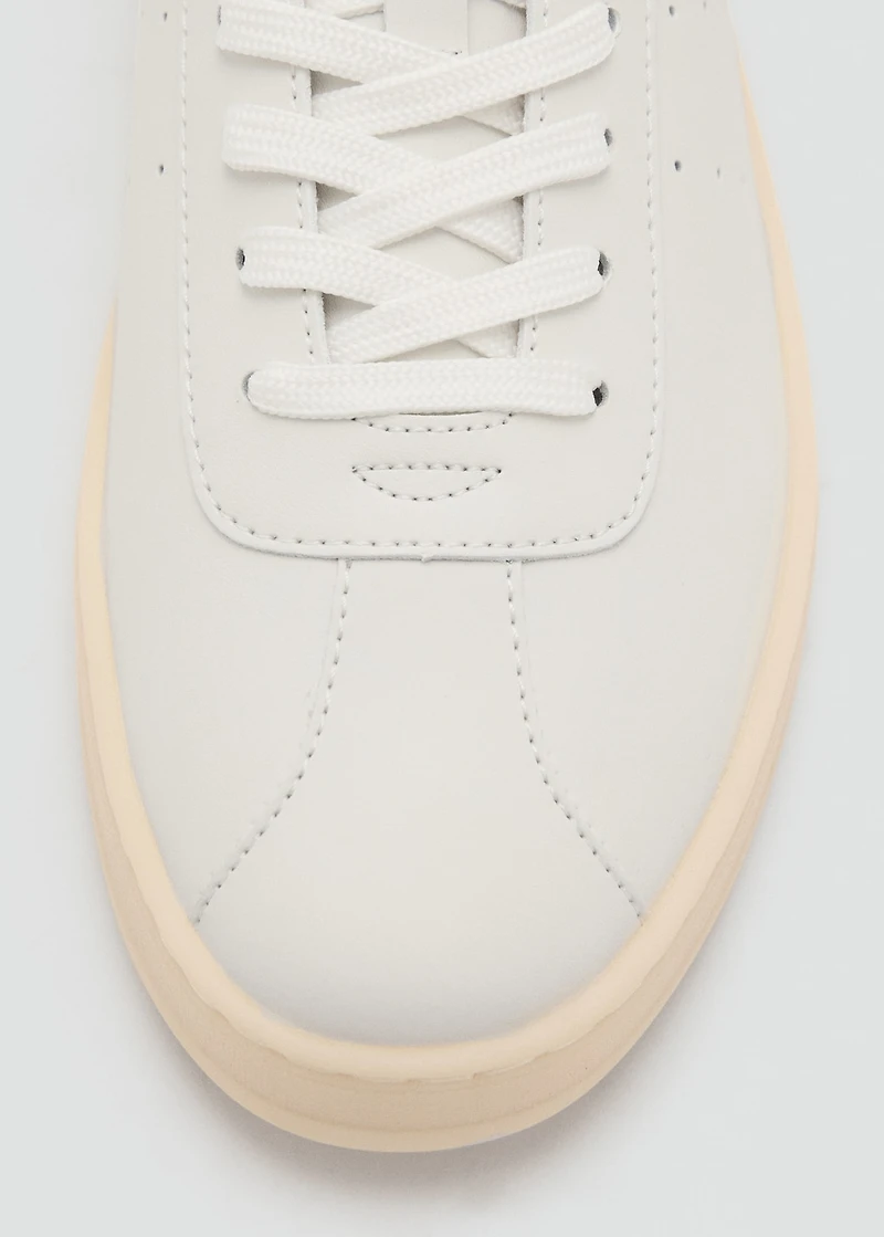 Leather panel sneaker