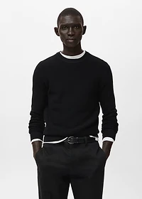 100% Cotton Textured Knit Sweater